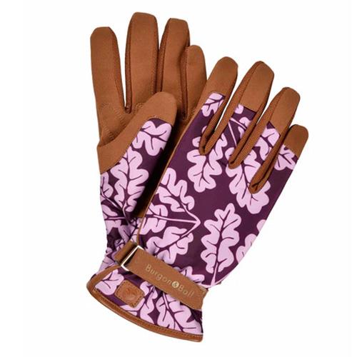 Burgon & Ball Oak Leaf Glove Plum M/L