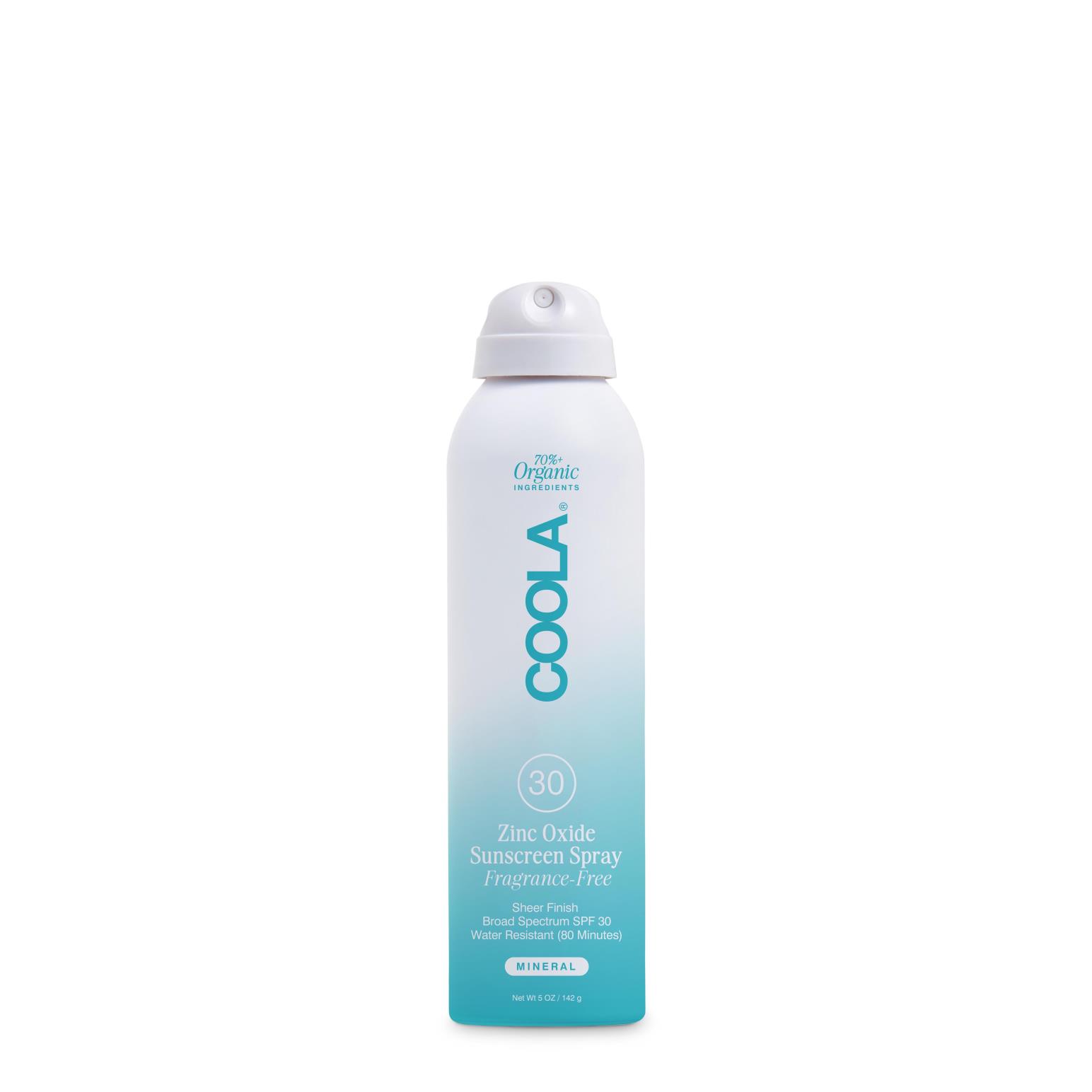 COOLA Zinc Oxide Sunscreen Spray SPF30 148ml - Fragrance-Free