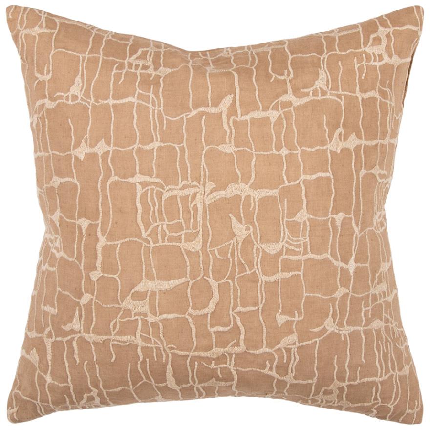 Baya Triton Cushion With Feather Inner 50x50cm - Stone