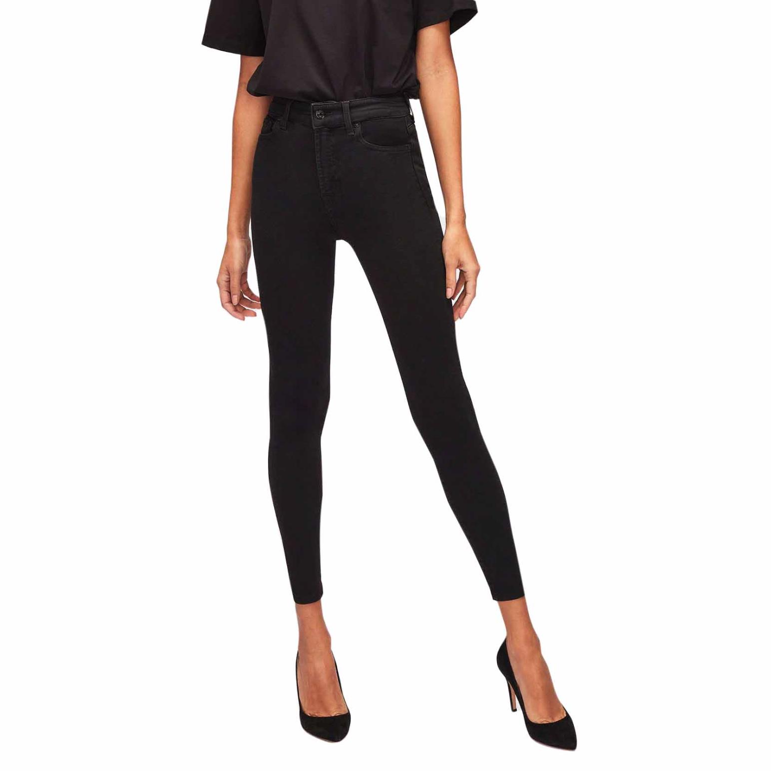 7 For All Mankind Aubrey Slim Illusion Luxe Gravity Black