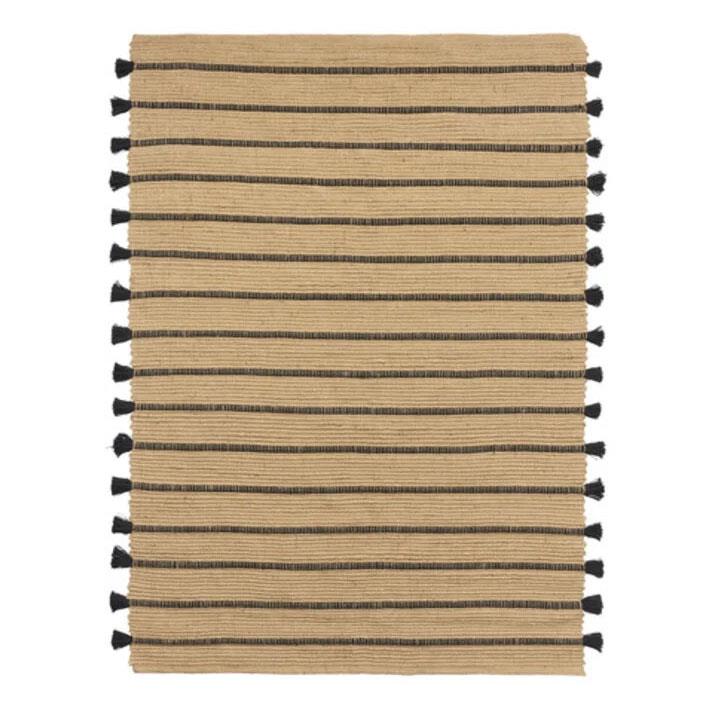 Broste Rug Ezra 140x200 - Natural/Black