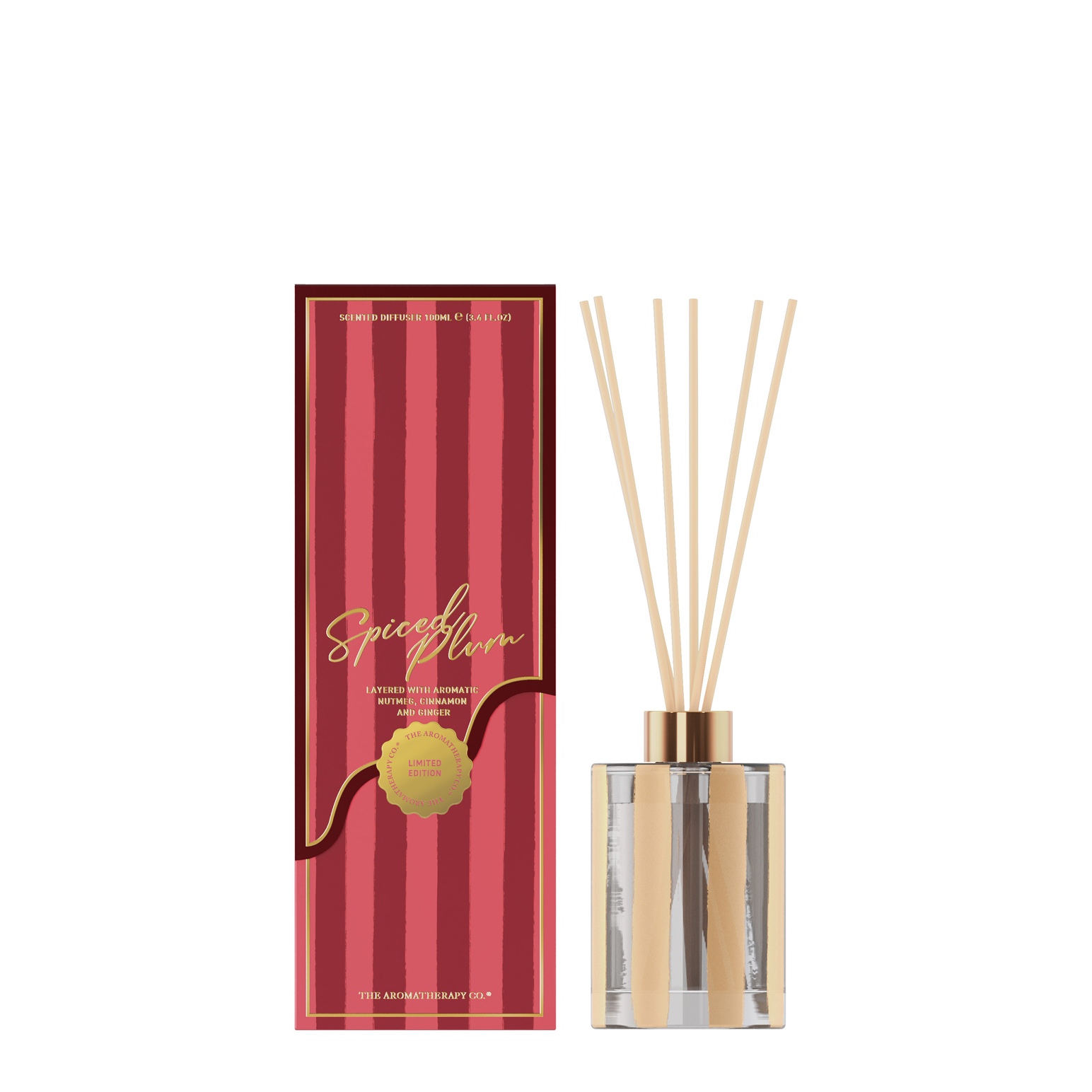 The Aromatherapy Co Festive 100ml Diffuser - Spiced Plum