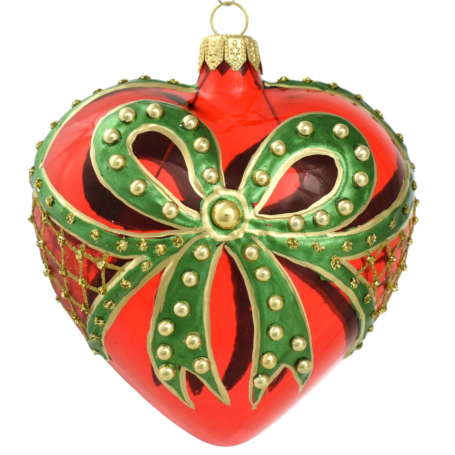 Szklo-Dekor Red Heart W. Green Bow