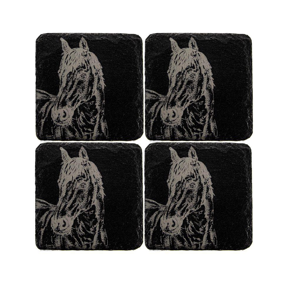 Selbrae House 4 Coasters - Horse Portrait