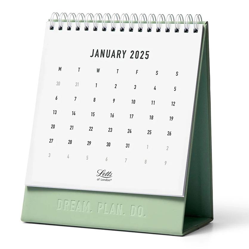 Letts of London Conscious Desk Calendar 150X180mm Sage