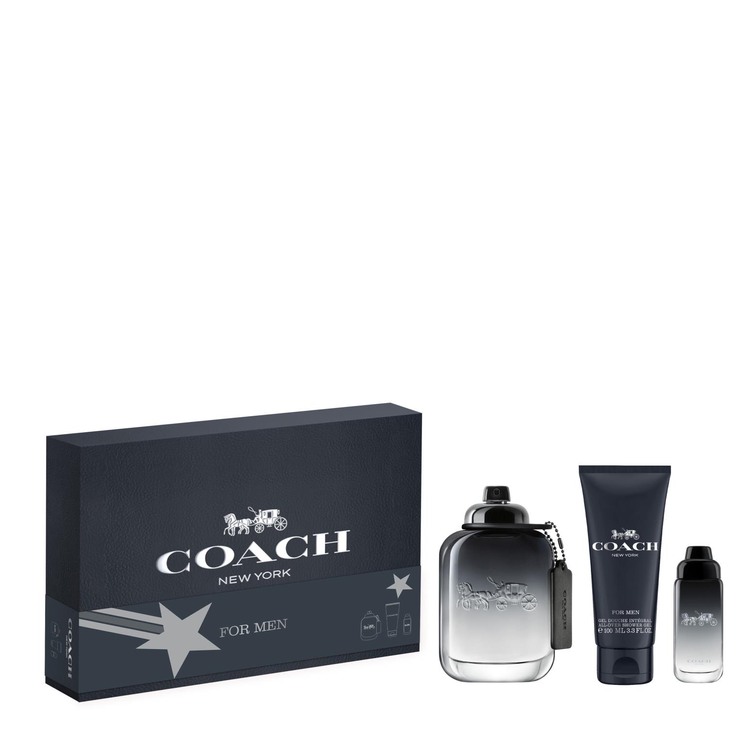 Coach For Men 3Pc Xmas Set (EDT 100ml + Shower Gel 100ml + EDT 15ml)