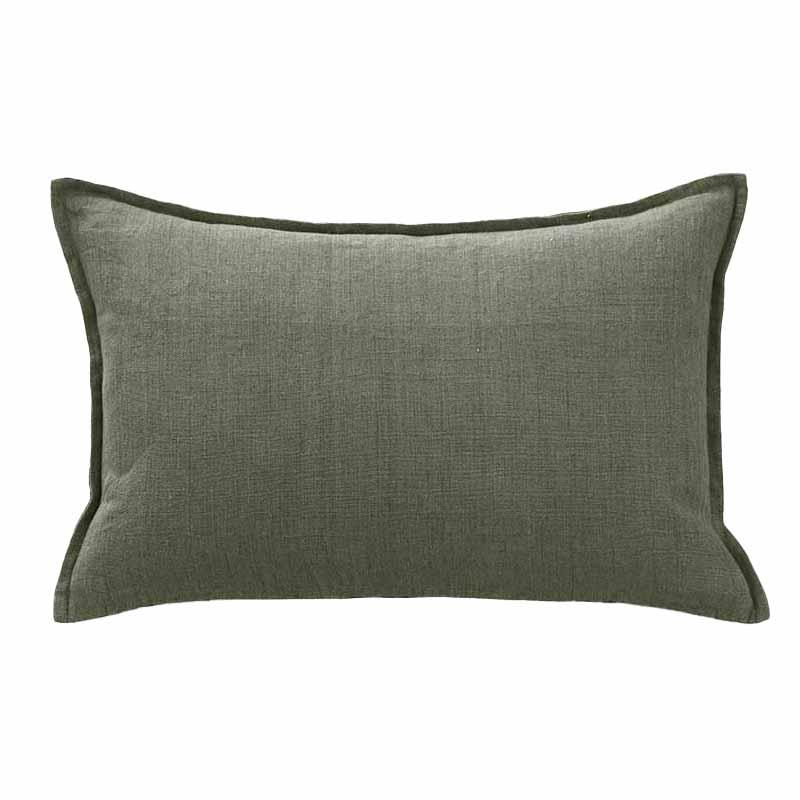 MM Linen Linen Cushion 60x40 - Olive