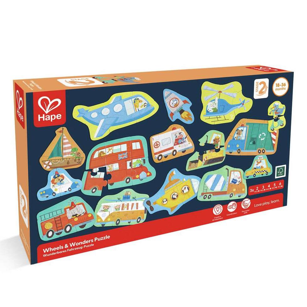 Hape Wheels & Wonder Puzzle