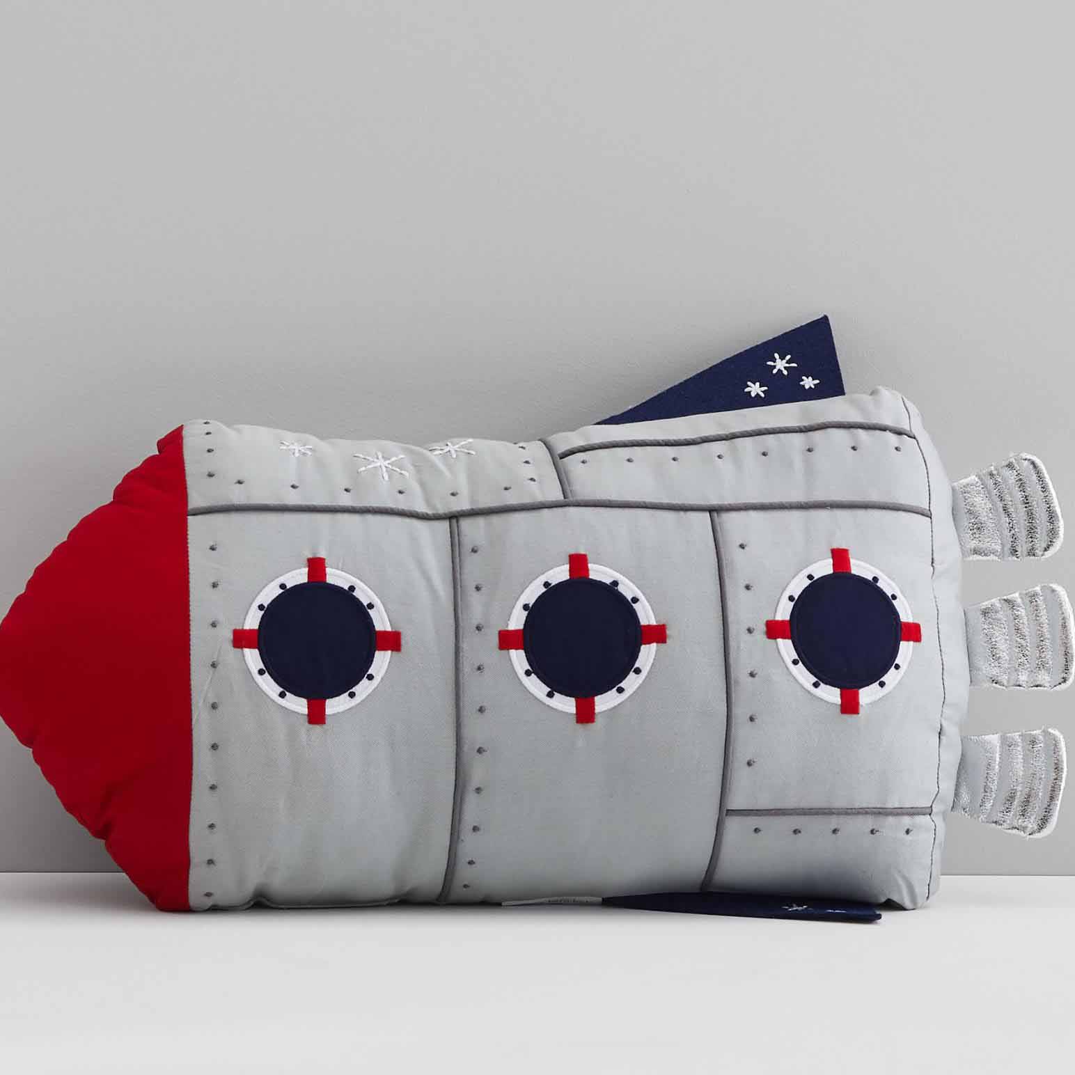 Pottery Barn Kids Light Up Rocket Pillow