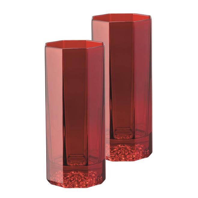 Versace Medusa Lumiere Rhapsody Long Drink Pair Red