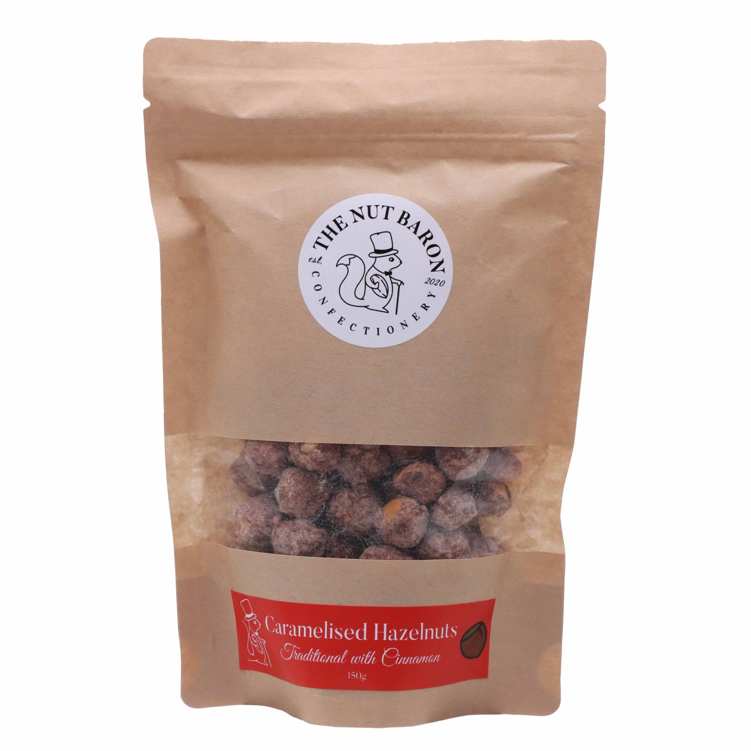 The Nut Baron Caramelised Hazelnuts With Cinnamon 150g