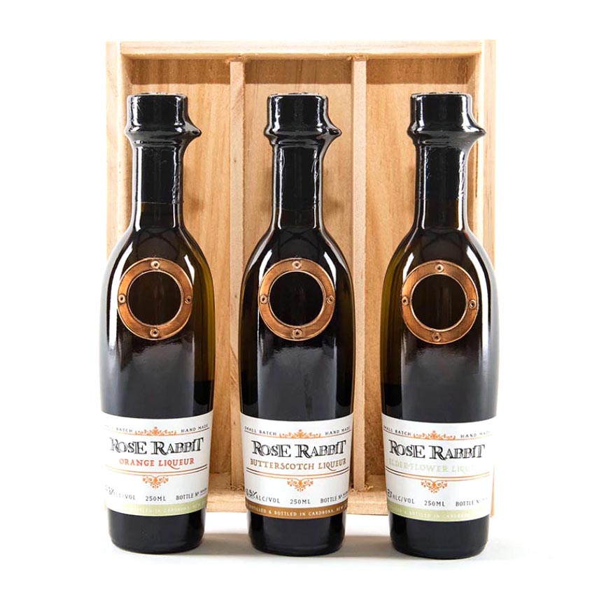 Cardrona Distillery - Rose Rabbit Liqueur Trio Gift Pack 3 x 250ml