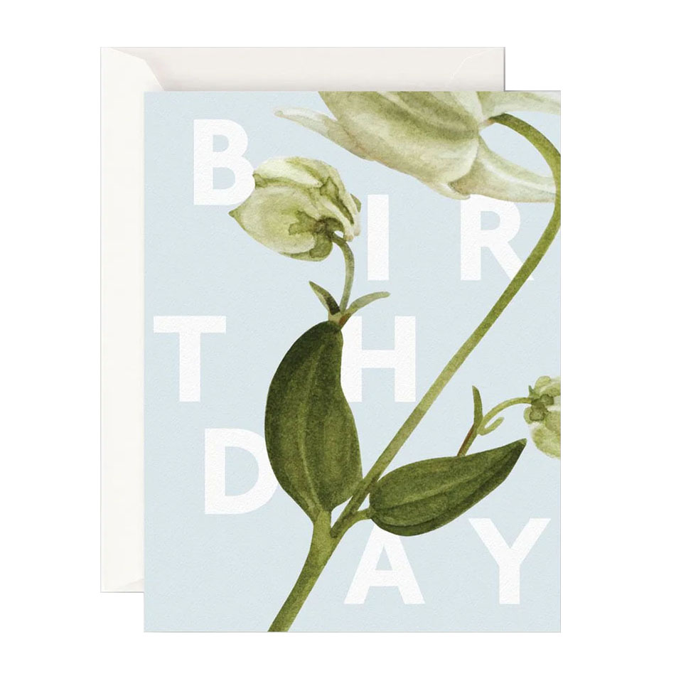 Father Rabbit Stationery Card Floral Birthday