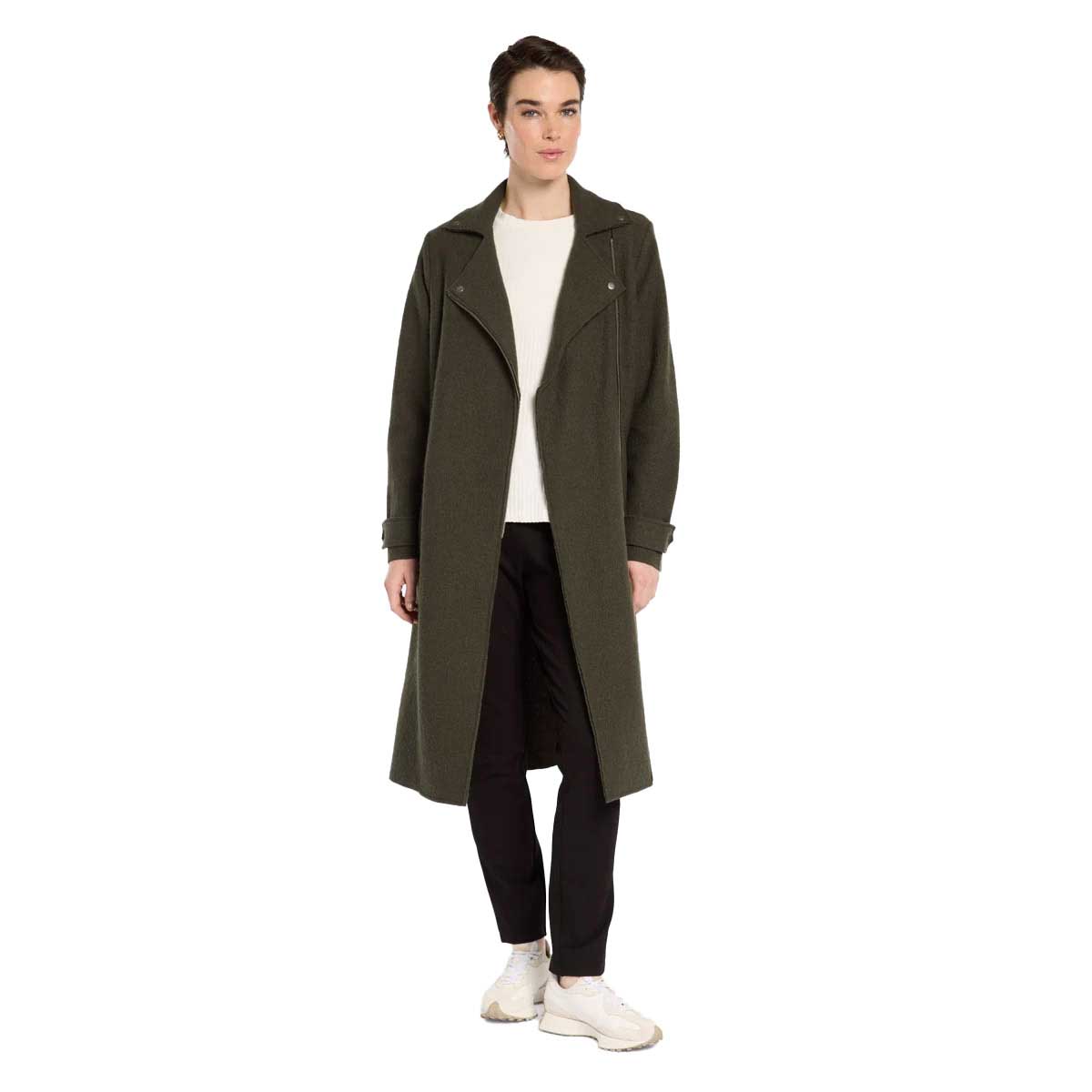 Marco Polo Boiled Wool Moto Coat