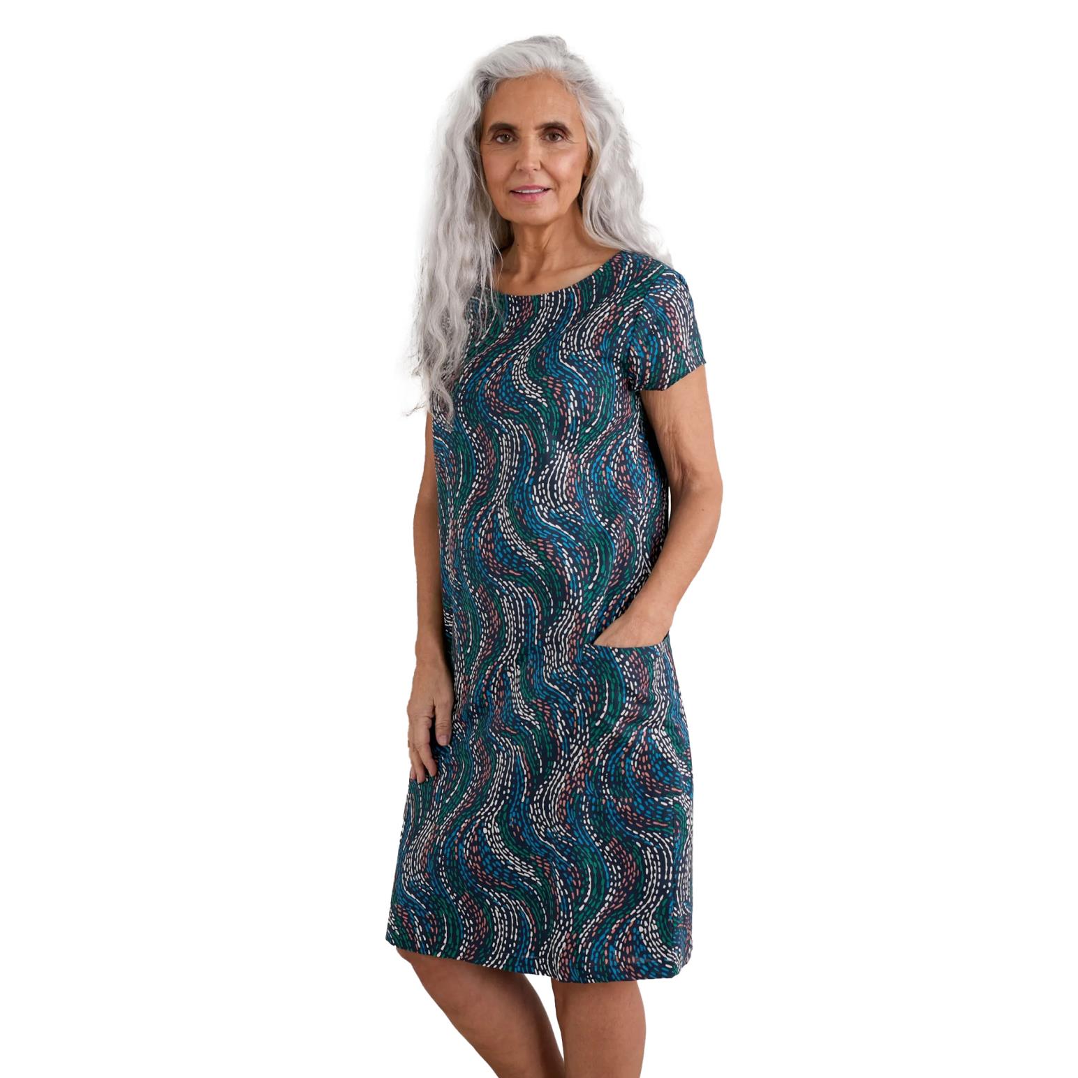 Seasalt Cornwall River Cove Dress River Spot Maritime