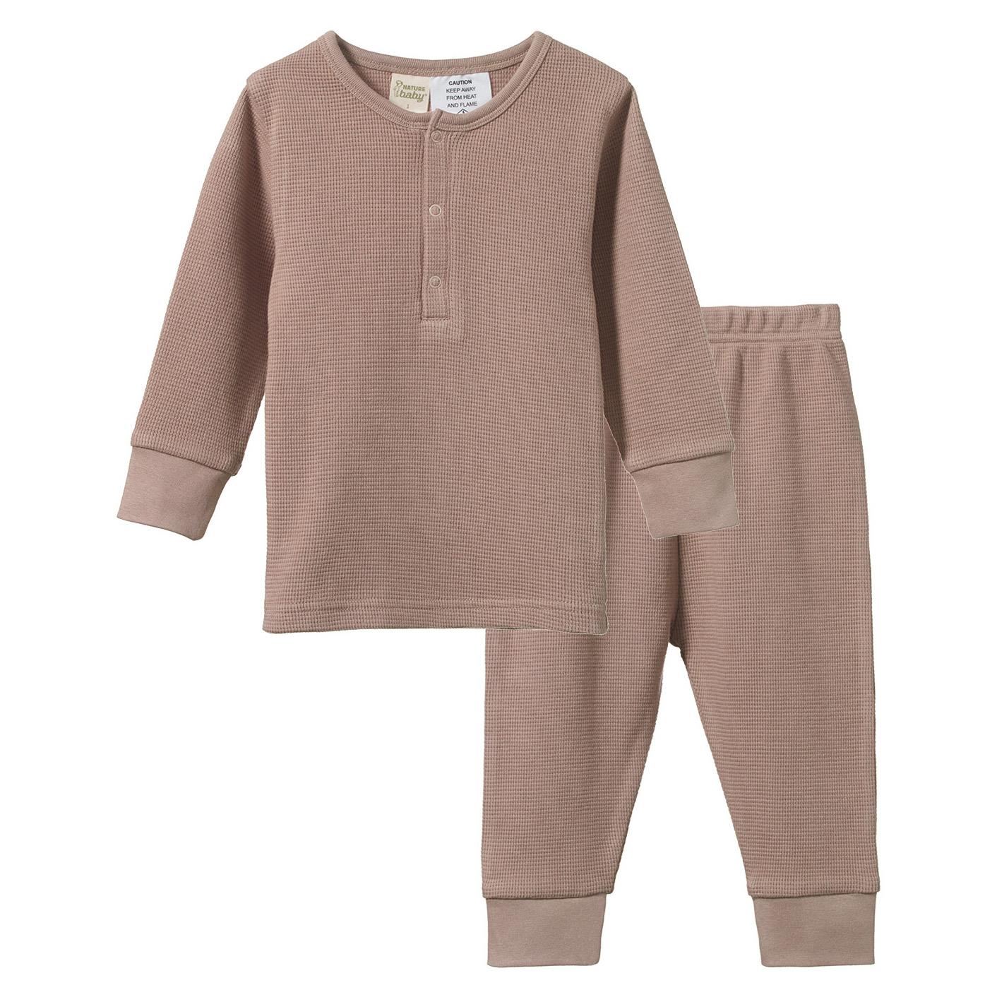 Nature Baby 2 Piece Long Sleeve Waffle Pyjamas 3-5Y