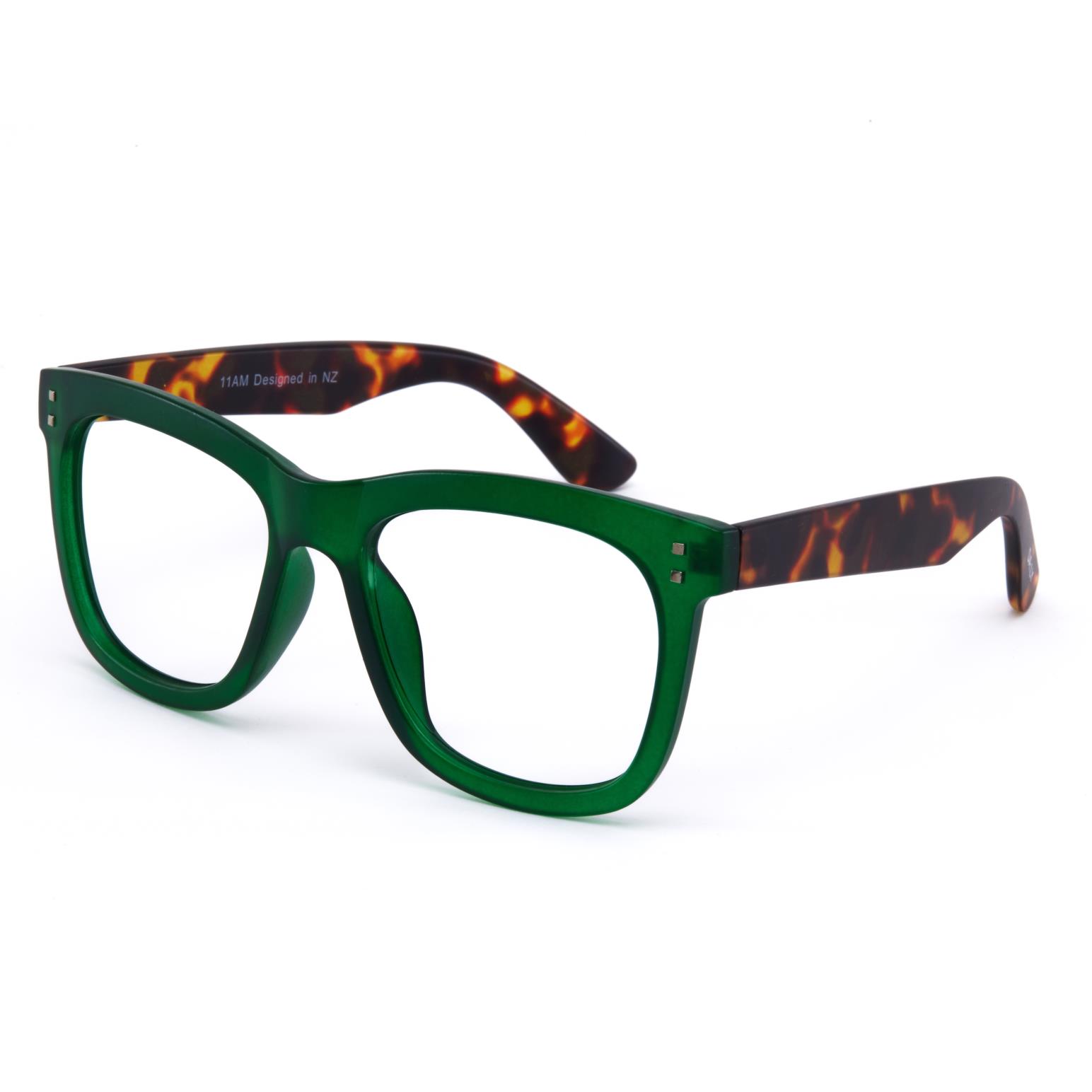 Daily Eyewear 11am - Green Reading Glasses