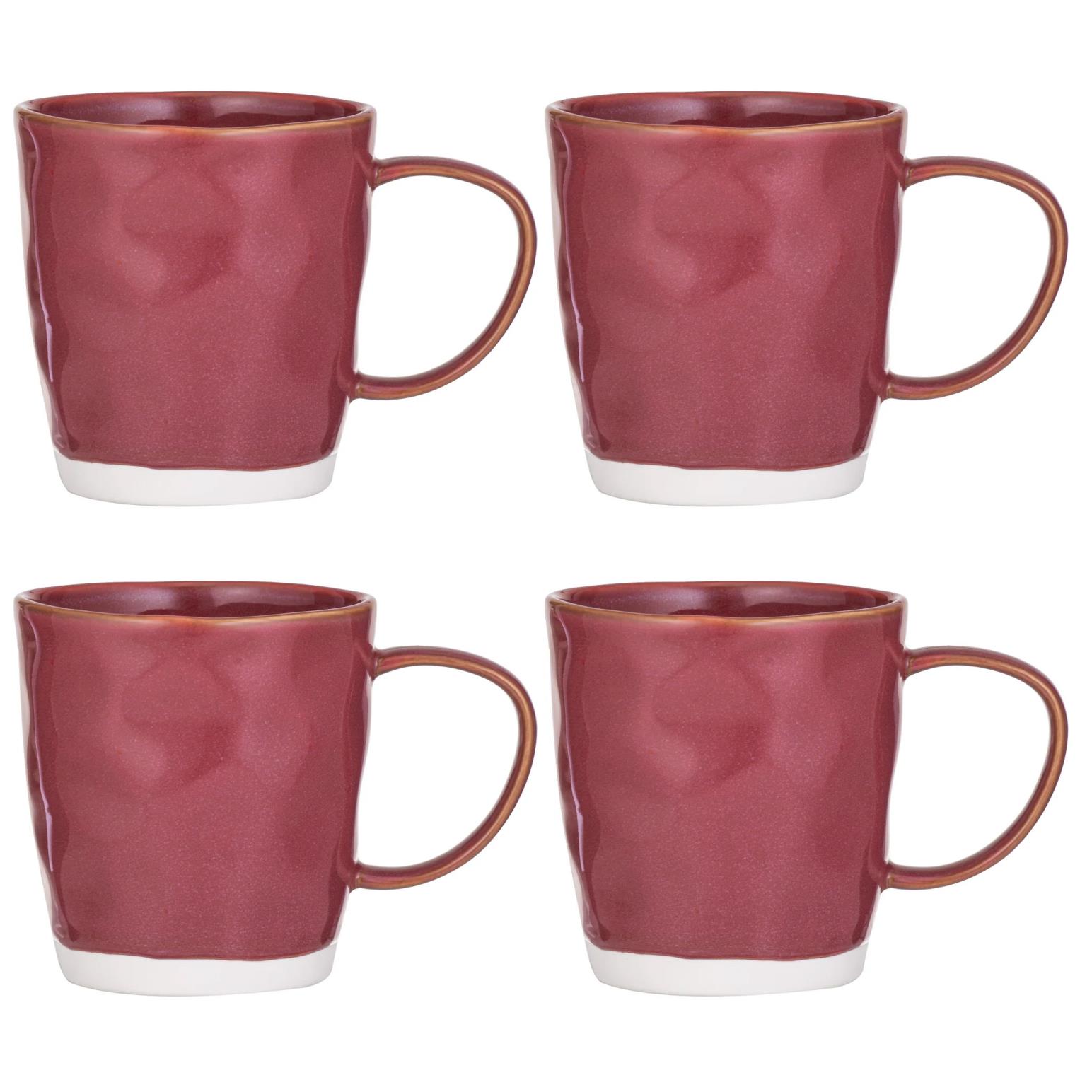 Ladelle Halo Burgundy Set Of 4 Mug