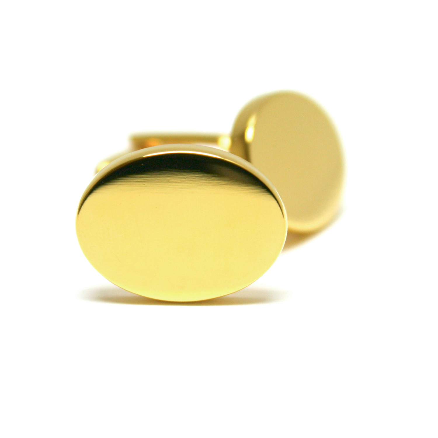 Fellini Gold Oval Cufflinks