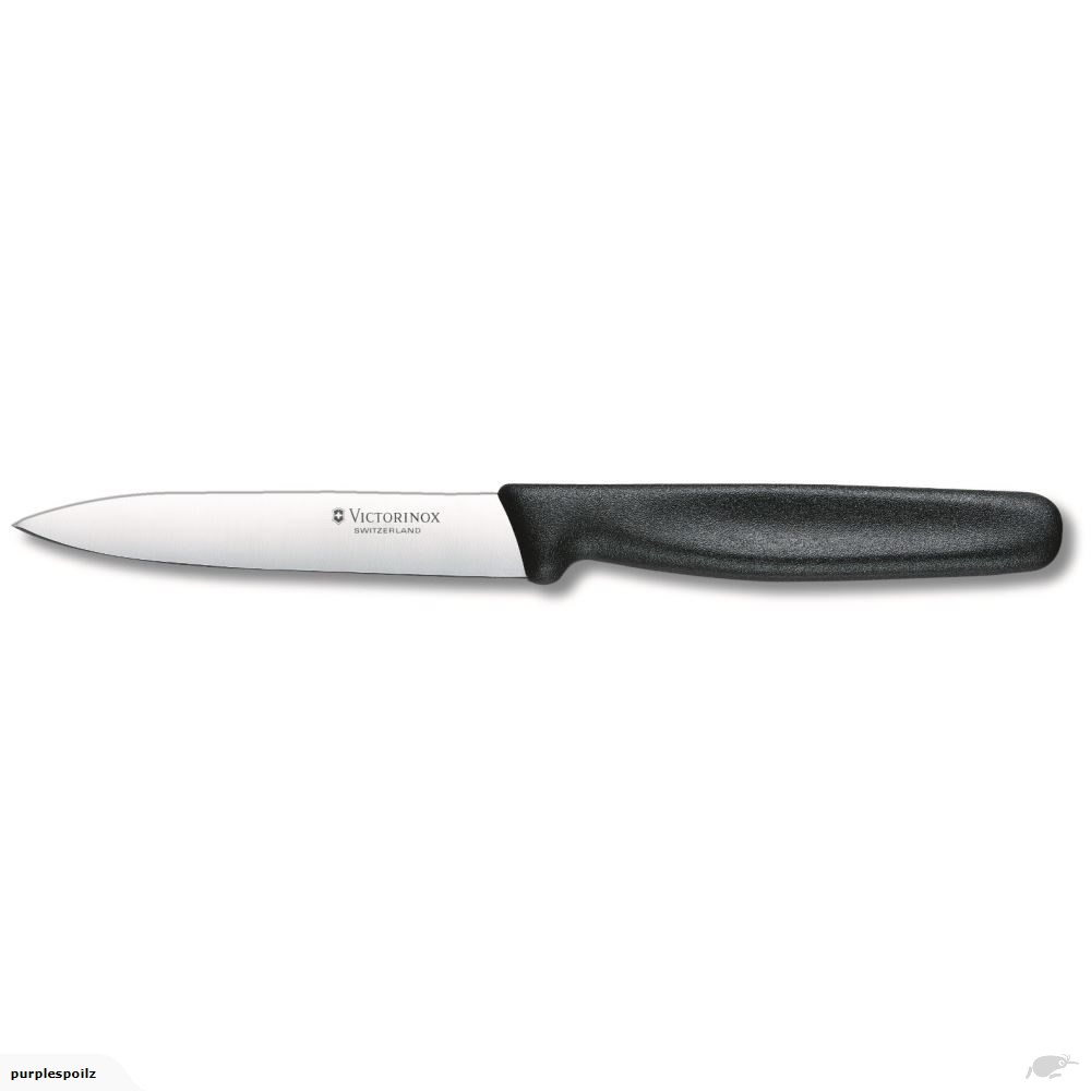 Victorinox Plain Pointed Knife-  10cm Black