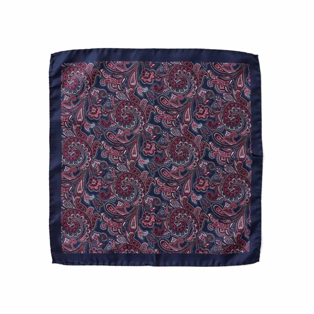 Cambridge Spiral Paisley Pocket Square