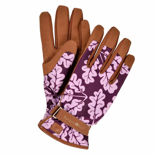 Burgon & Ball Oak Leaf Glove Plum S/M