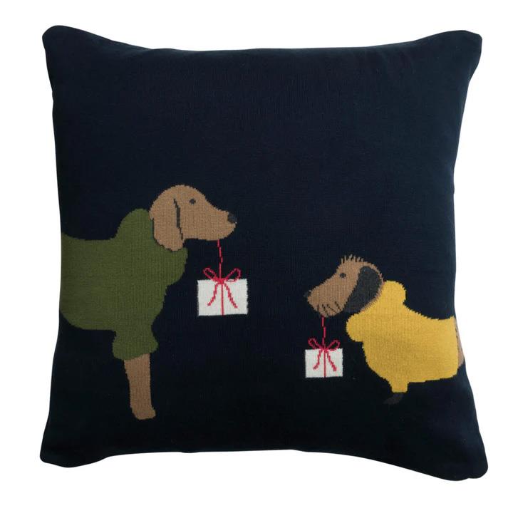 Sophie Allport Statement Cushion - Knitted - 50X50 - Christmas Dogs