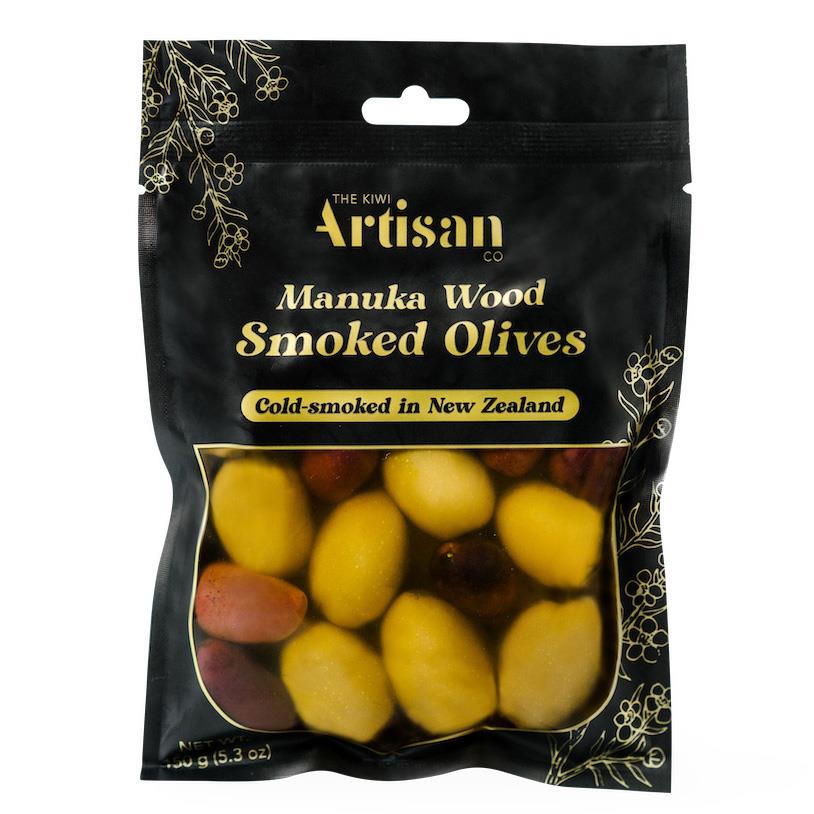 Kiwi Artisan Manuka Wood Smoked Olives 150g