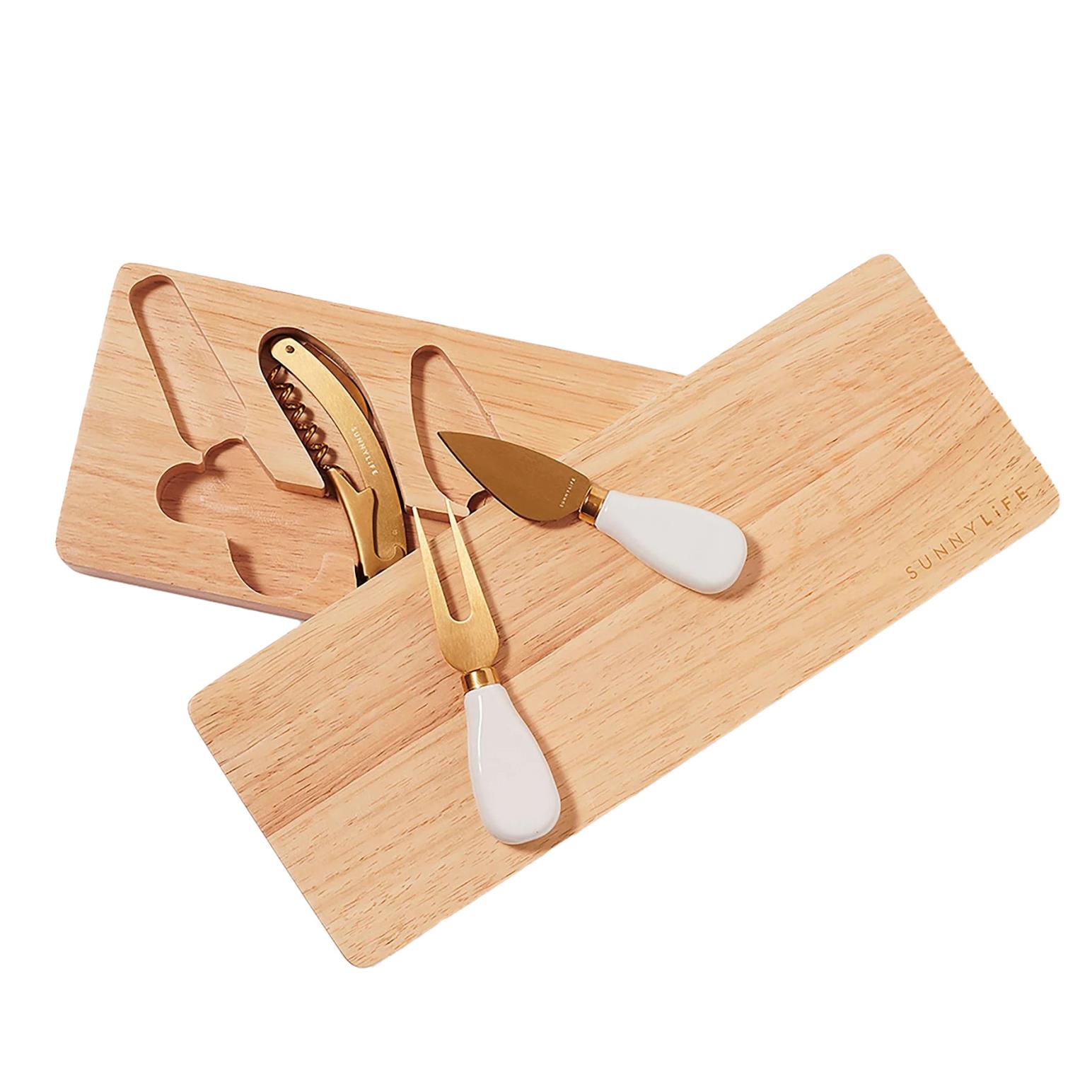 SUNNYLiFE Travel Cheese Board Set Le Weekend