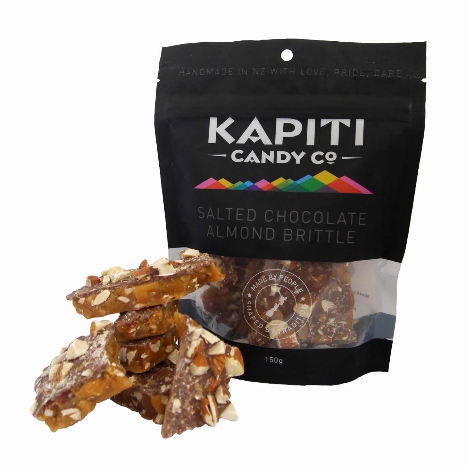 Kapiti Candy Salted Chocolate Almond Brittle 150g