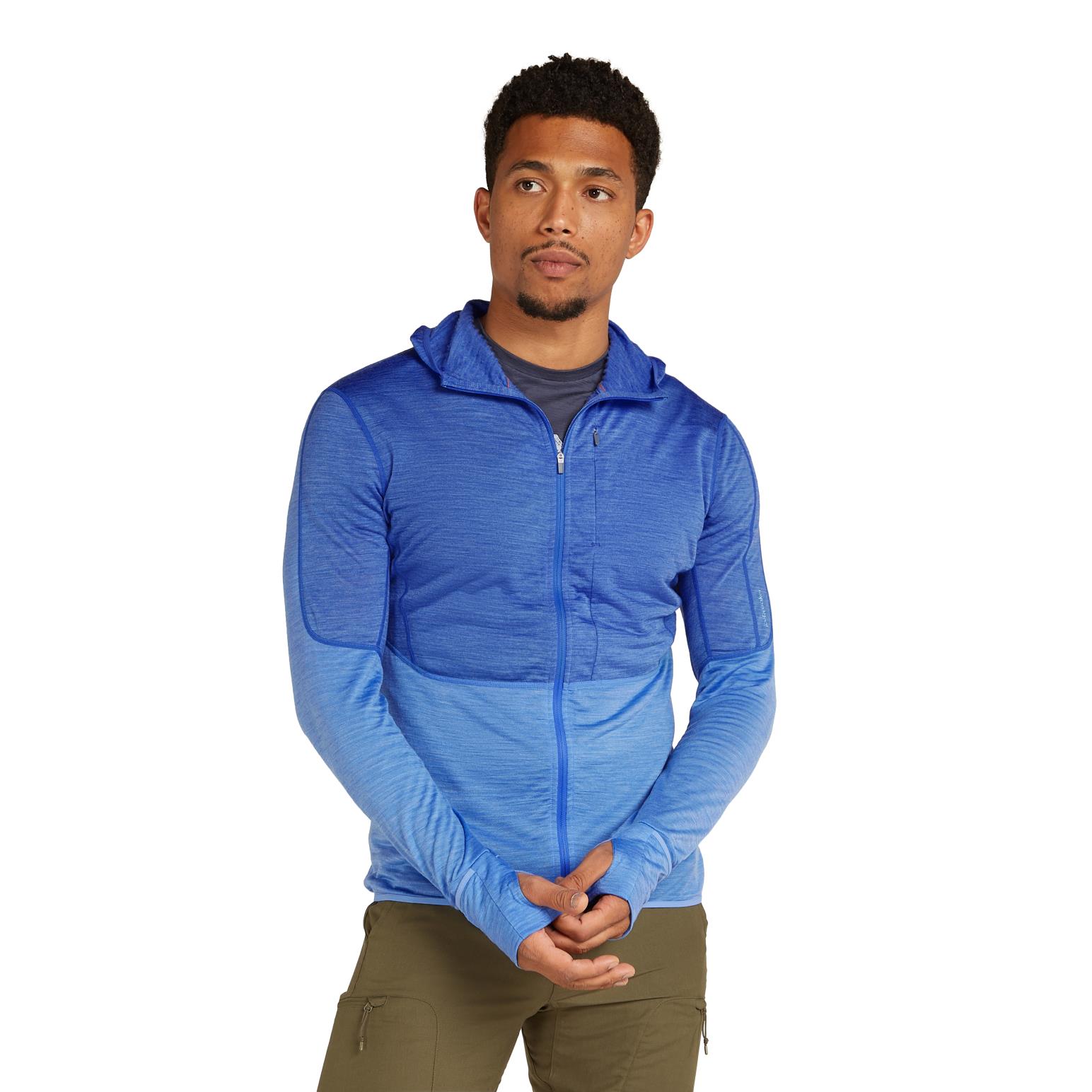 Icebreaker M Merino Blend 200 RealFleece Descender LS Zip Hoodie