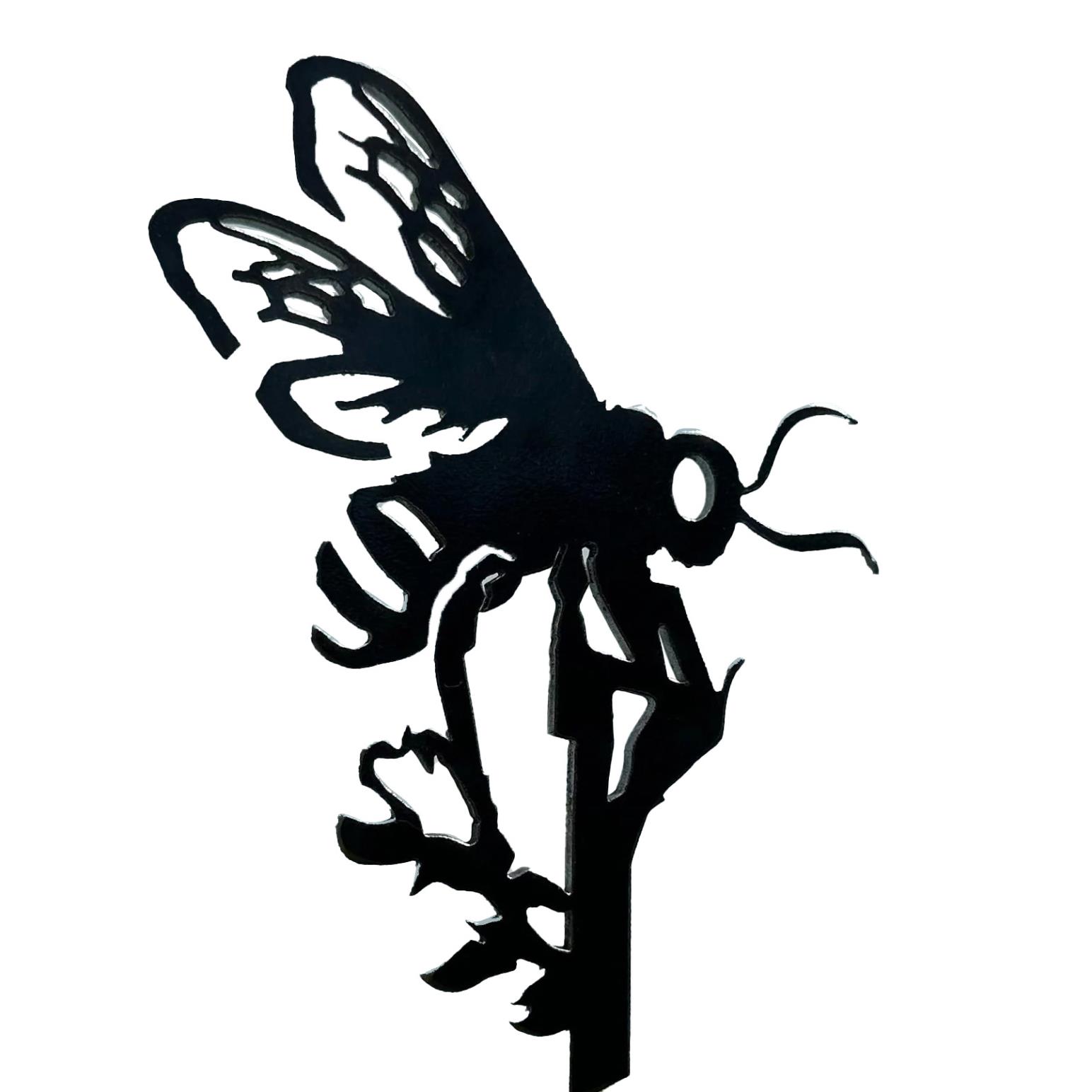 Metalbird Honeybee Plant Stake - 70cm