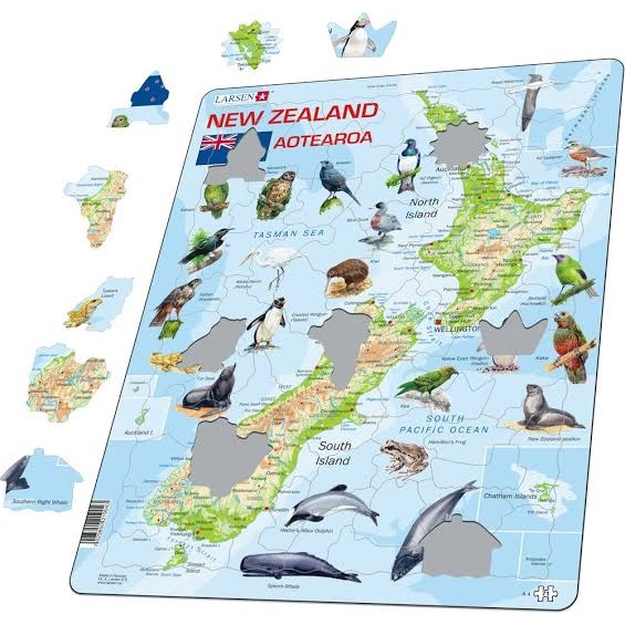 Map Of New Zealand Puzzle 71 pieces