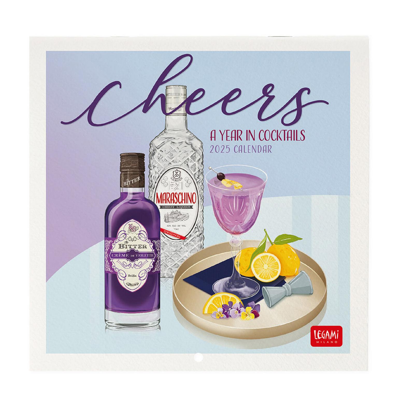 Legami Wall Calendar 2025 18 x 18 - Cheers