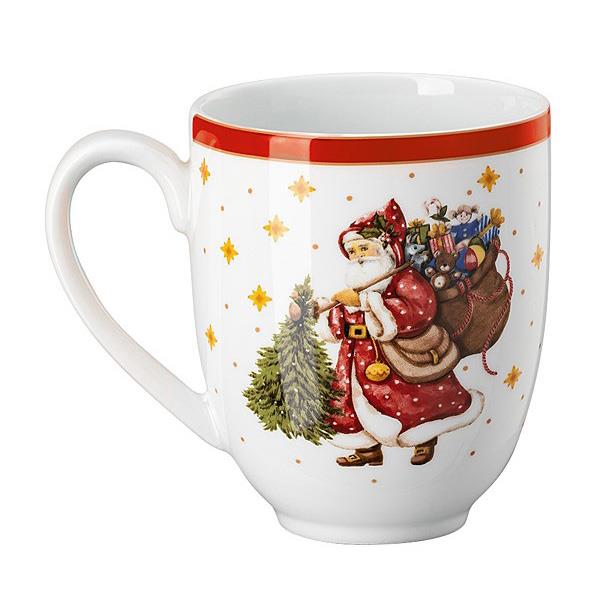 Hutschenreuther Happy Wintertime Red Mug With Handle