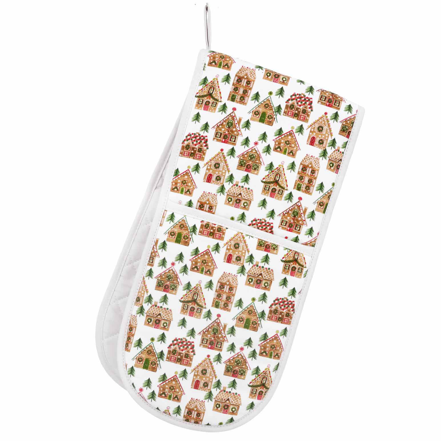 Gisela Graham Gingerbread House Fabric Oven Glove