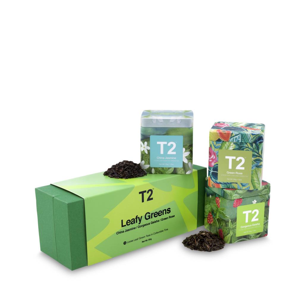 T2 Leafy Greens Loose Leaf Icon Trio 95g