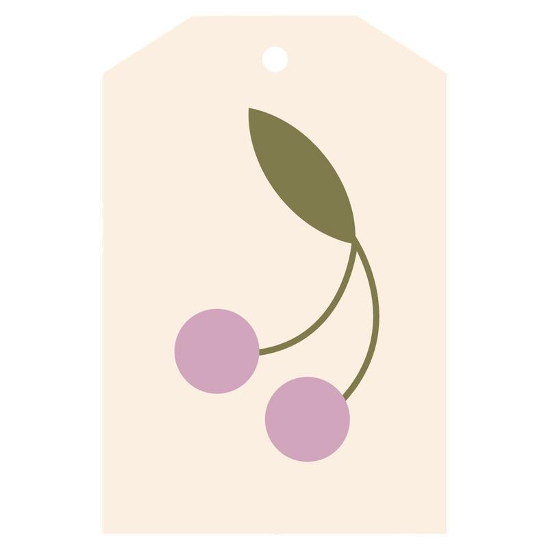 Lettuce Cherries Lilac Gift Tag