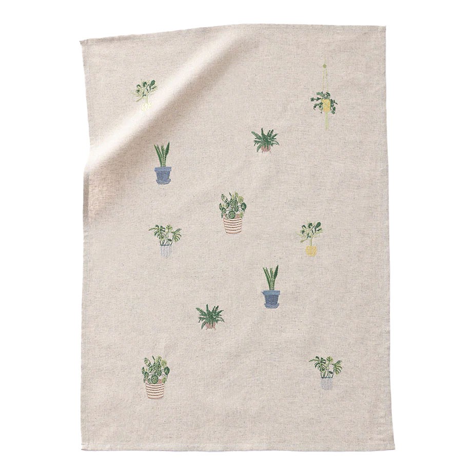 MM Linen Potted Plants Tea Towel 50x70