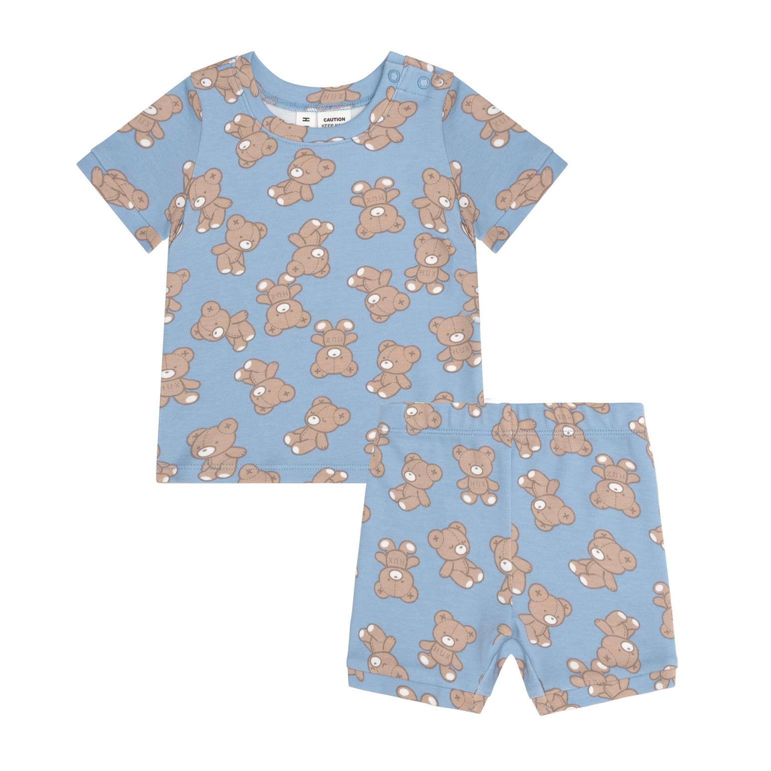 Huxbaby Teddy Hux PJ Set Cornflower 1-2Y