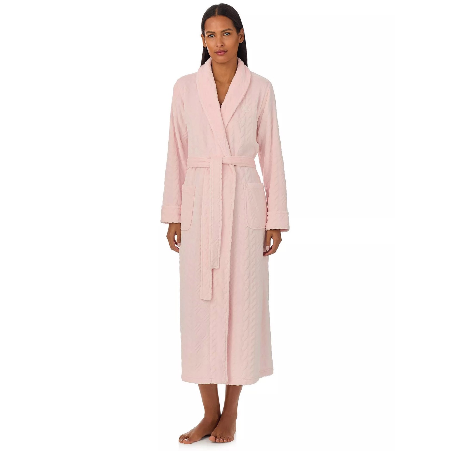 Lauren Ralph Lauren Recycled L/S Shawl Collar Long Robe