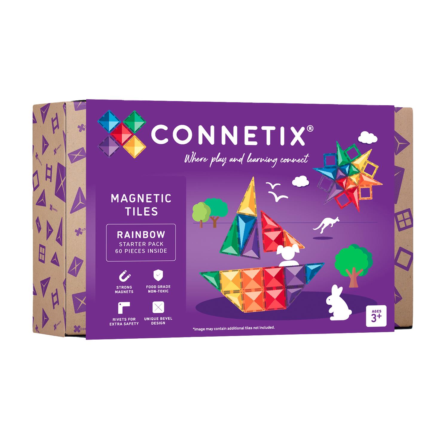 Connetix Tiles Rainbow Starter Pack 60 Pc