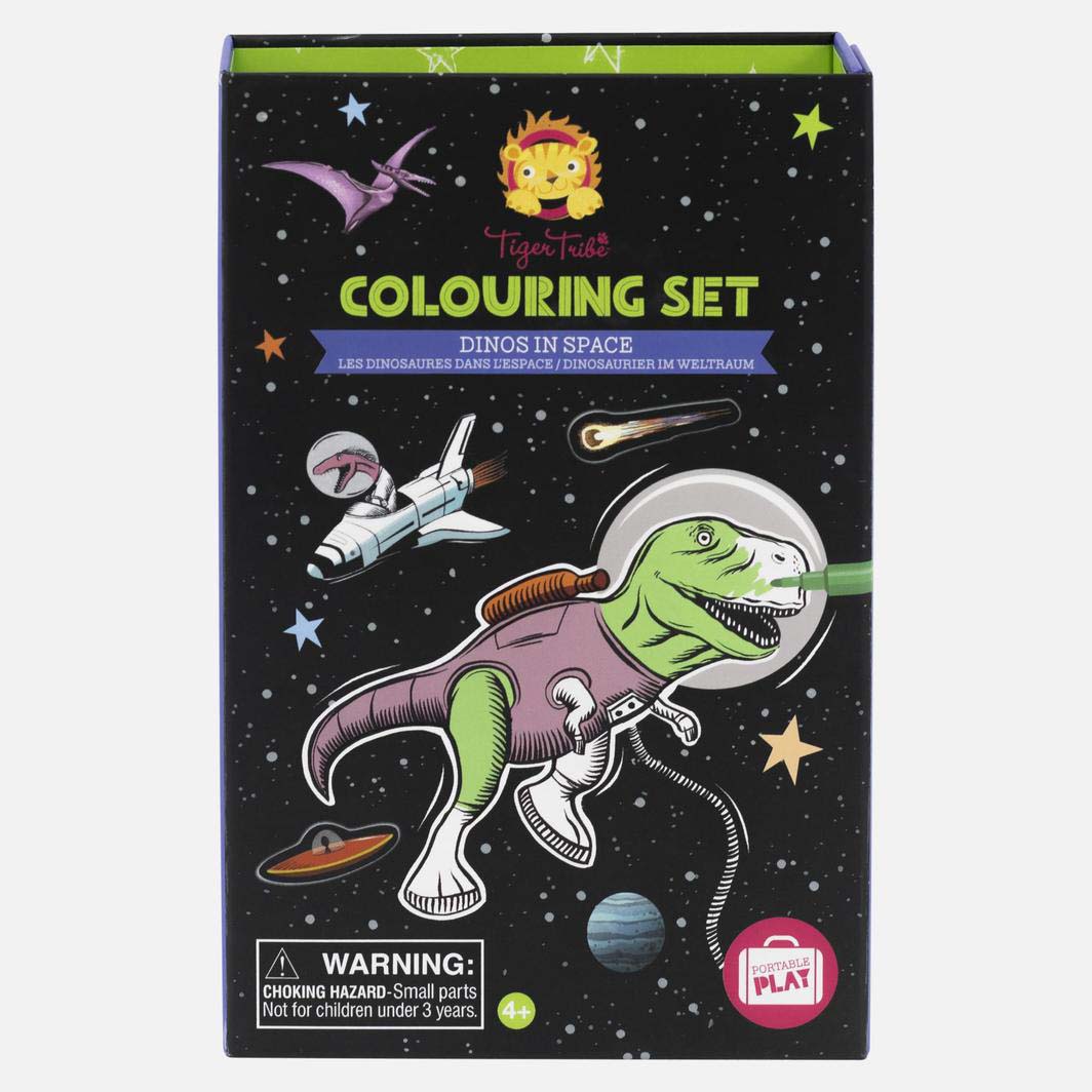 Tiger Tribe Colouring Set - Dinos In Space