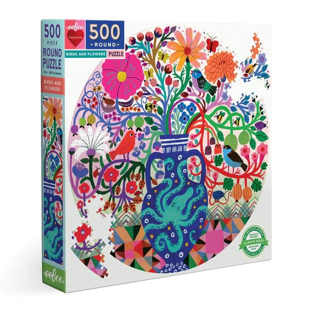 Eeboo Birds and Flowers 500 Piece Puzzle