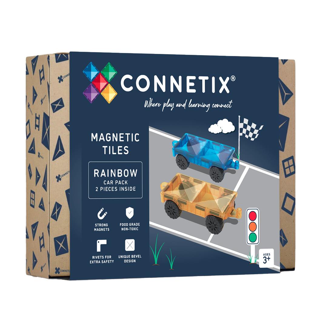 Connetix Tiles Rainbow Car Pack 2 Pc