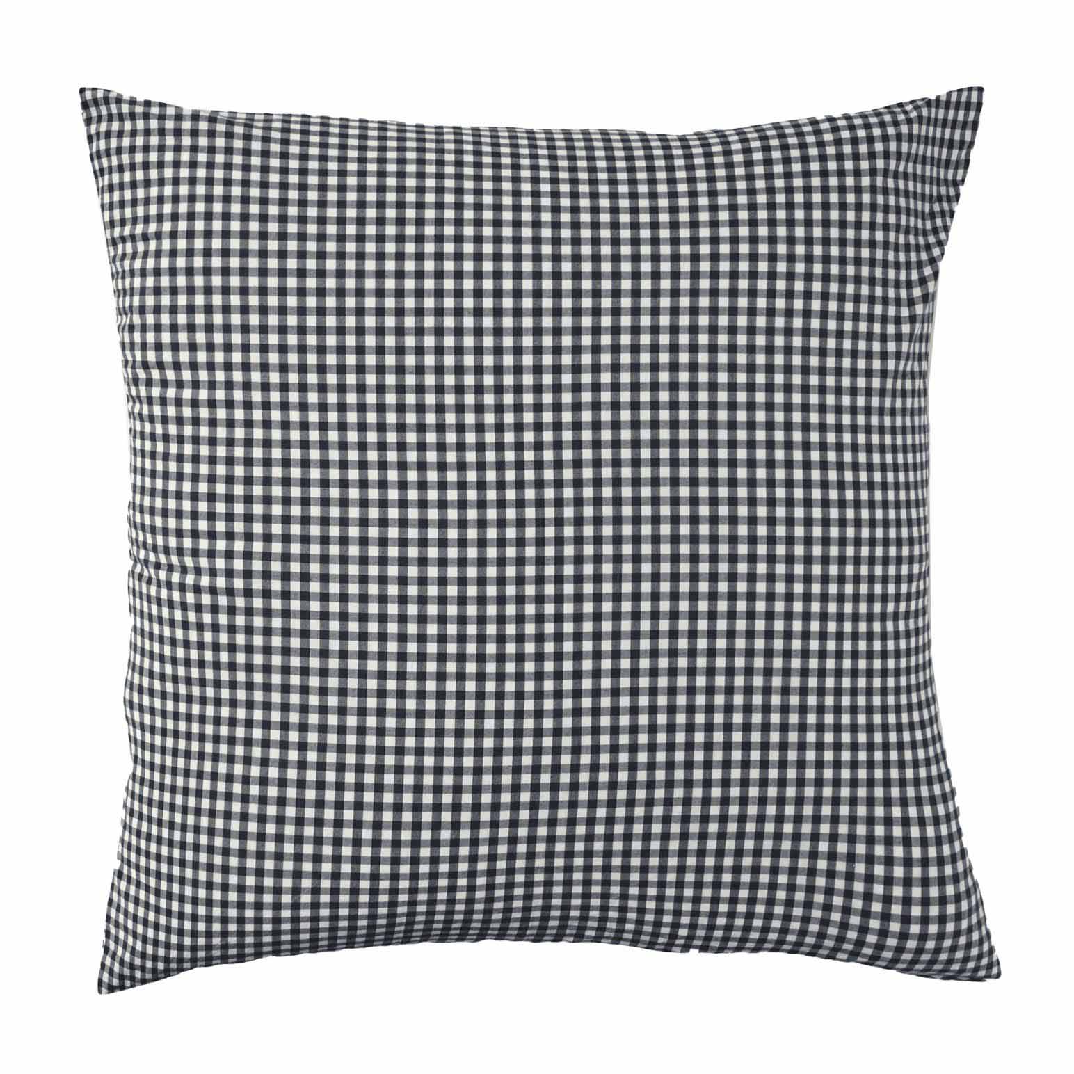 Città Gingham Organic Cotton Euro Pillowcase Navy