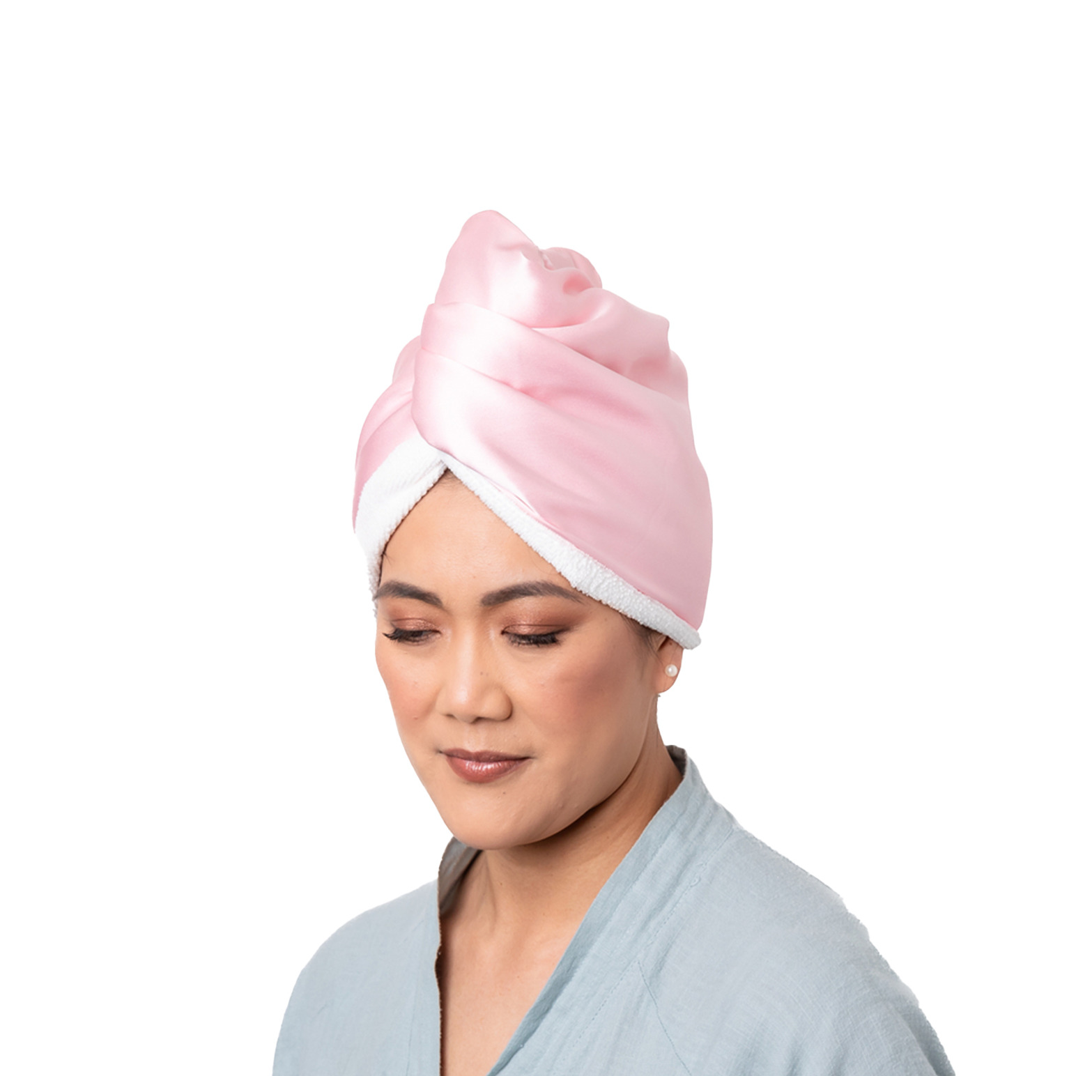 Splash Happy Silk Lined Microfibre Turban Pink