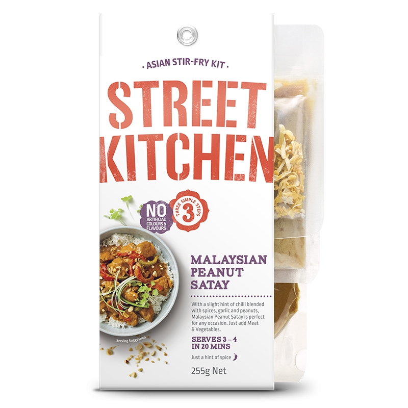 Steet Kitchen Malaysian Peanut Satay Asian Stirfry Kit 255g