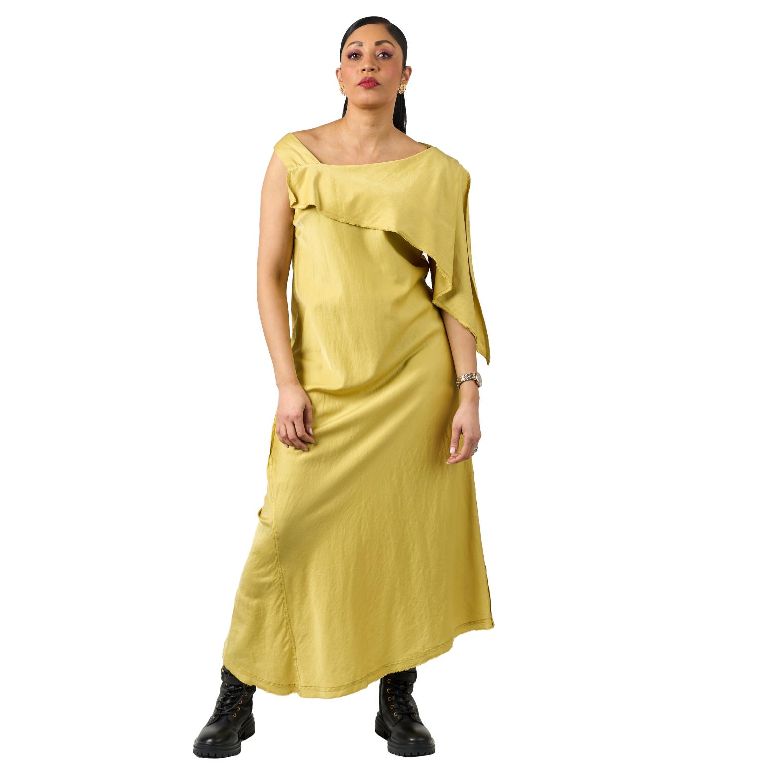 La Vaca Loca Shoulder Drape Dress