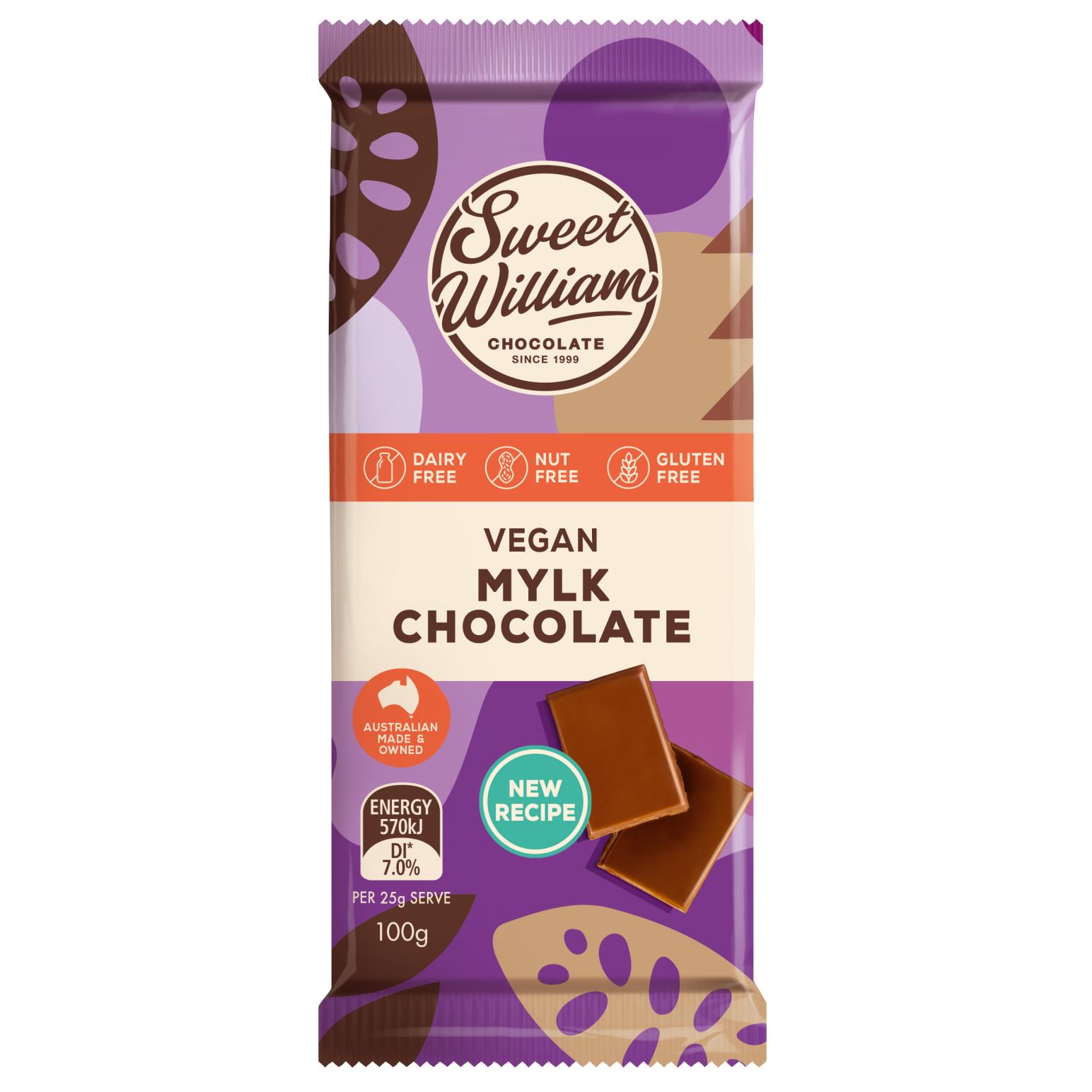 Sweet William Mylk Chocolate Slab 100g